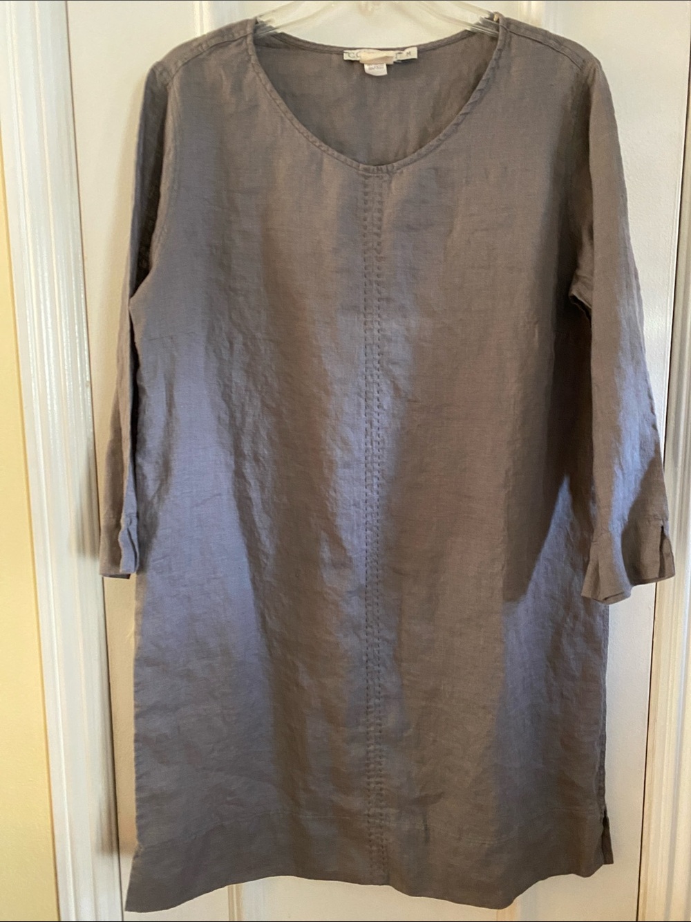 Coyuchi Linen Tunic Dress in Gray Size M